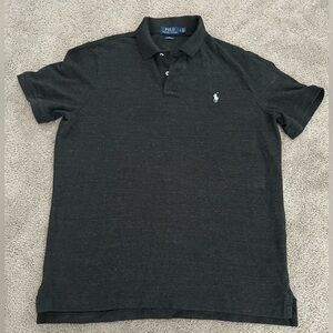 Polo Ralph Lauren‎ Shirt Mens Large Dark Grey Short Sleeve Classic Fit Polo